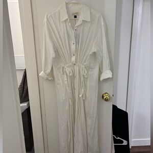 Target White Button-Up Maxi Dress
